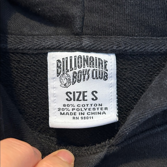Billionaire Boys Club Black Hoodie Patchwork Graphic Astronaut Heart Mind - Picture 7 of 12